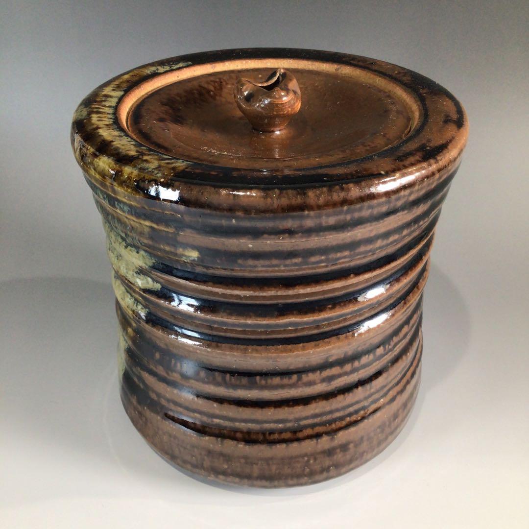 P417 水指 『膳所焼』『淡海ぜぜ 陽炎園造』『捻貫水指』 共