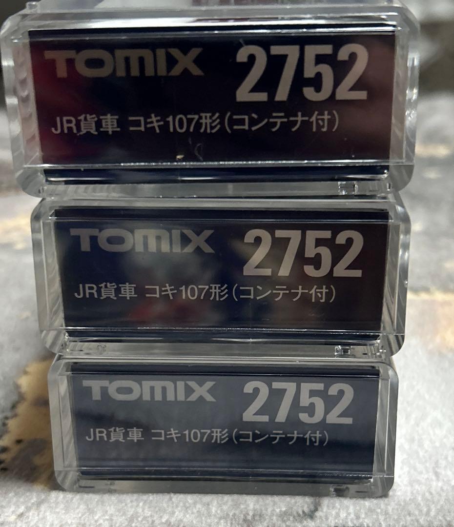 40 TOMIX 2752 JR貸物 コキ107形(コンテナ付き) 3個セット