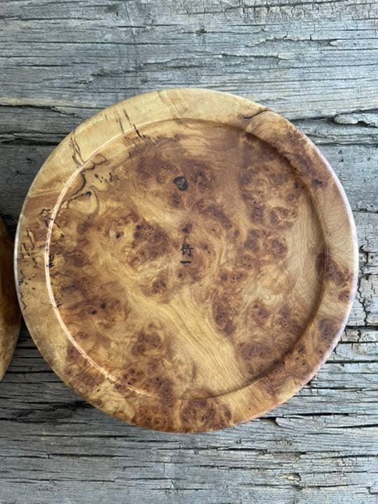 良い 木工芸 北海道旭川 笹原竹一氏 作 茶櫃