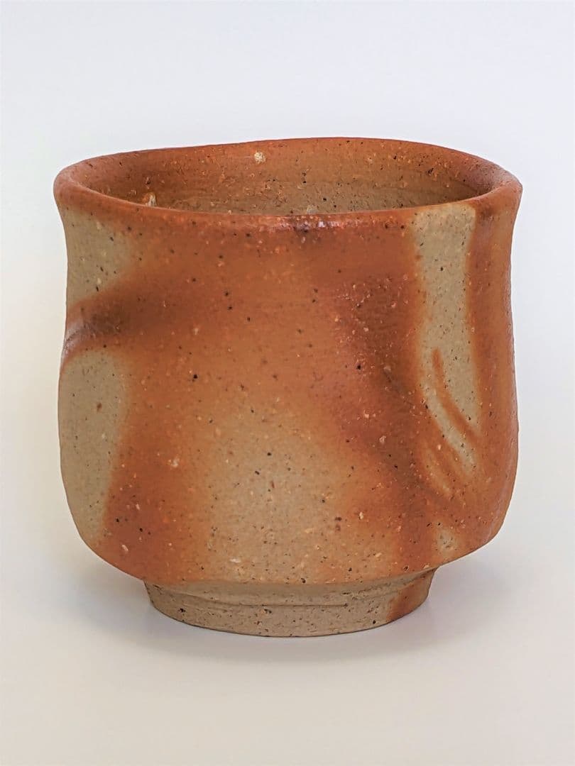 備前焼火襷茶碗伊勢崎淳(人間国宝) 伊勢崎淳 火襷 ぐい呑 九谷焼 骨董品