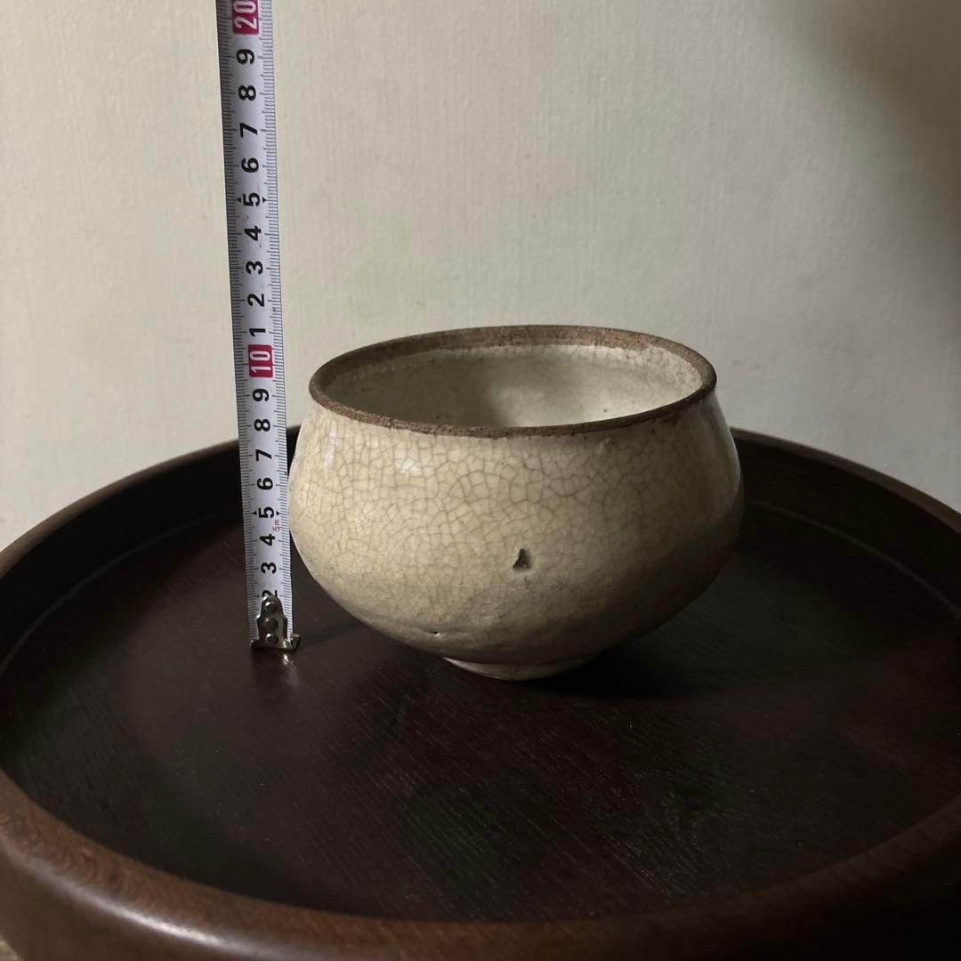 古い丸壷 白釉 塩笥壺 韓国骨董.アンティーク.古民芸.検:立原正秋.