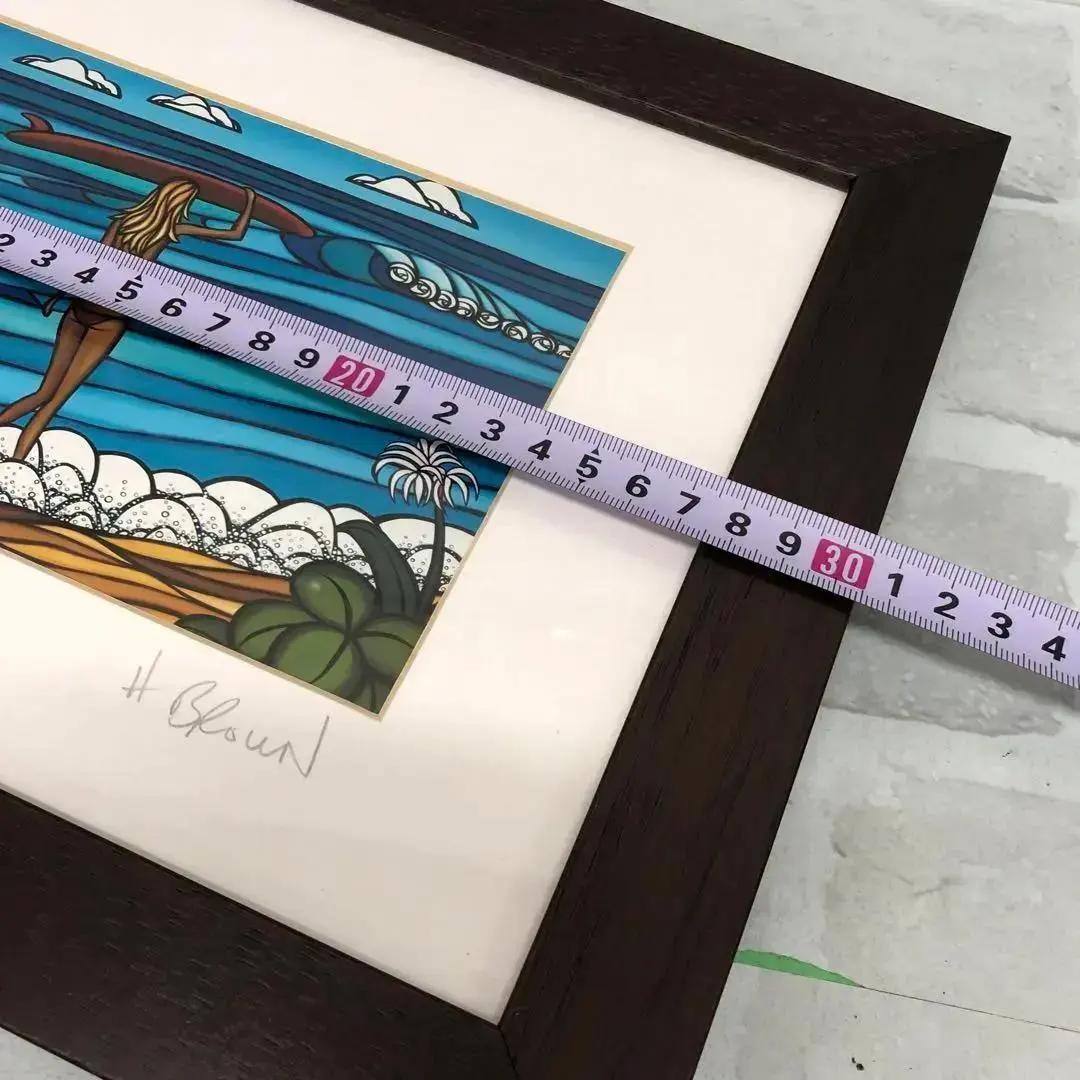 M3858 ヘザーブラウン 絵画 額縁付き 2点セット