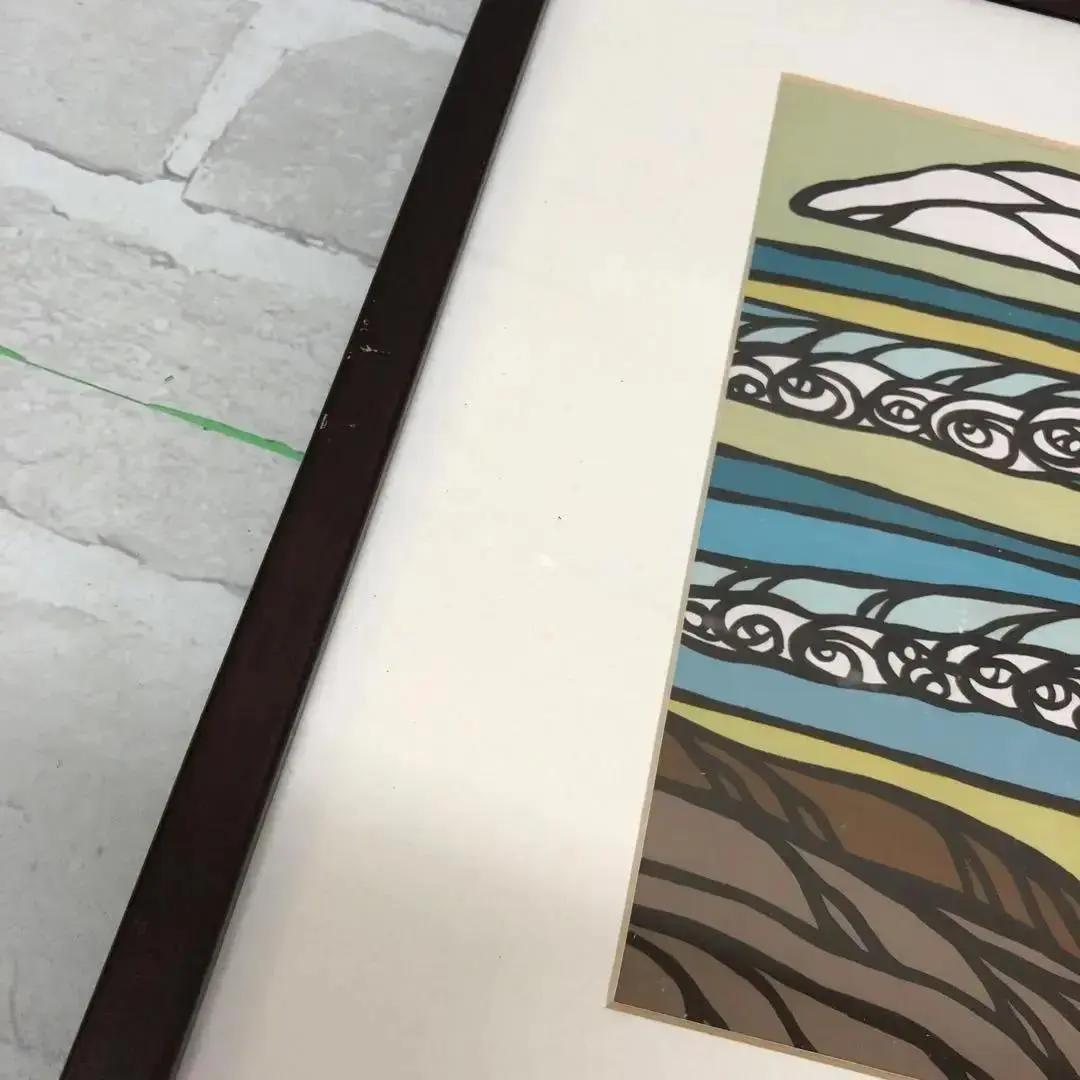 M3858 ヘザーブラウン 絵画 額縁付き 2点セット