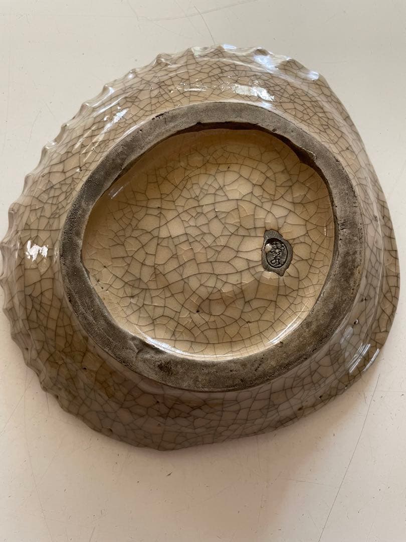 水月焼 楽山焼 正岡子規 星岡懐古 漢詩 寿水 在銘 貝型鉢 懐石道具 茶懐石