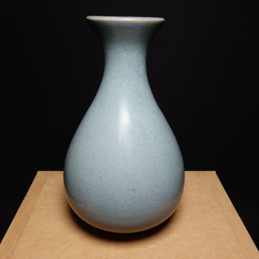 宋代 窯 陶磁器 コレクション品 紫色斑模様 花瓶