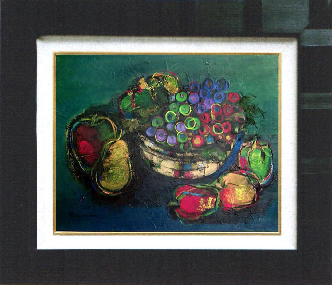 油絵 絵 絵画 インテリア uF6-061304 静物 フルーツ 絵画 インテリア