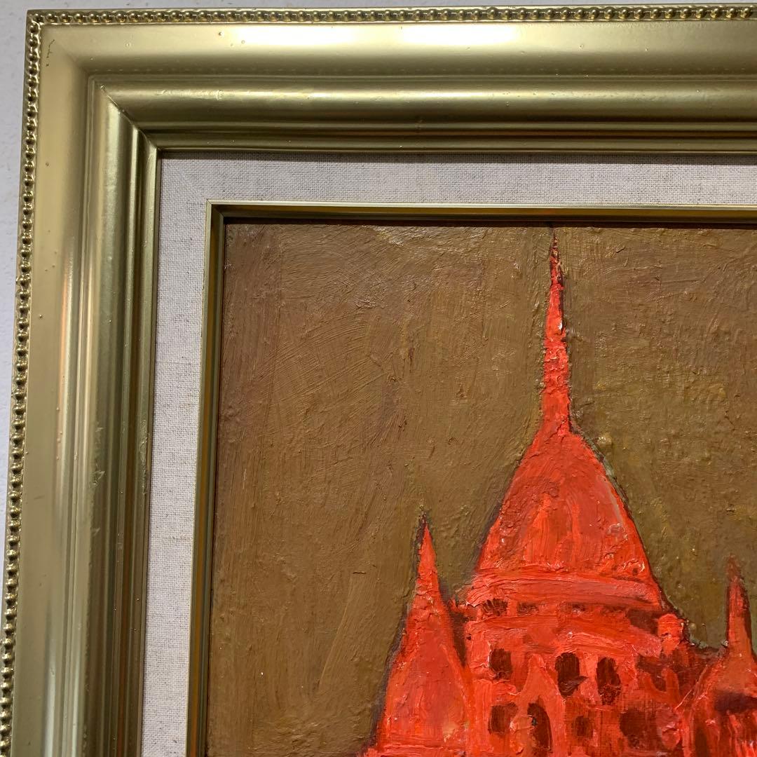 絵画　油彩肉筆画　真作　伊藤継郎『バガンの夕暮れ』