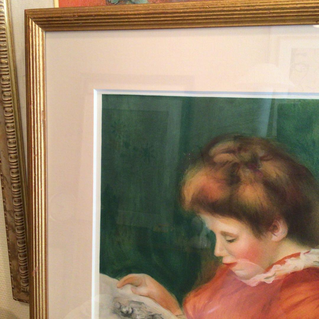 ルノワール　「読書」　リトグラフ