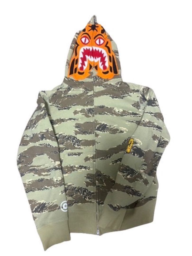 A Bathing Ape 迷彩虎フードパーカー L メンズ