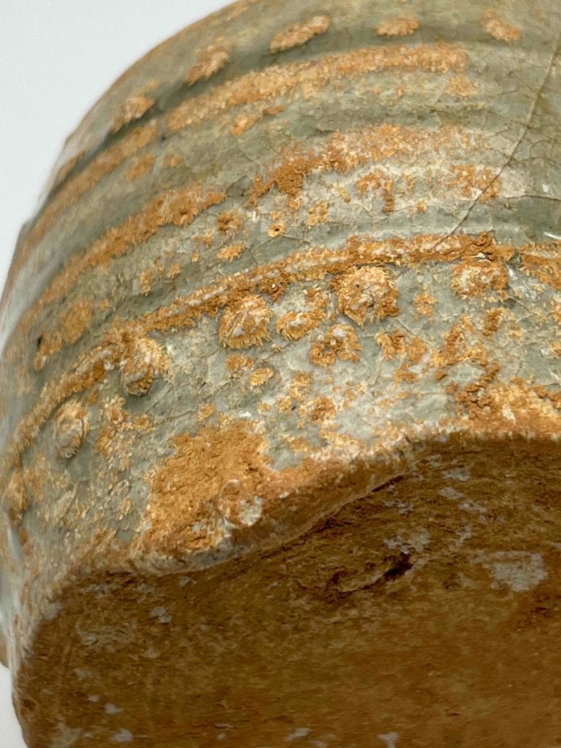 北宋時代 越窯 青磁鼓釘三足香炉 湖田窯琴炉 【旧家蔵出し】