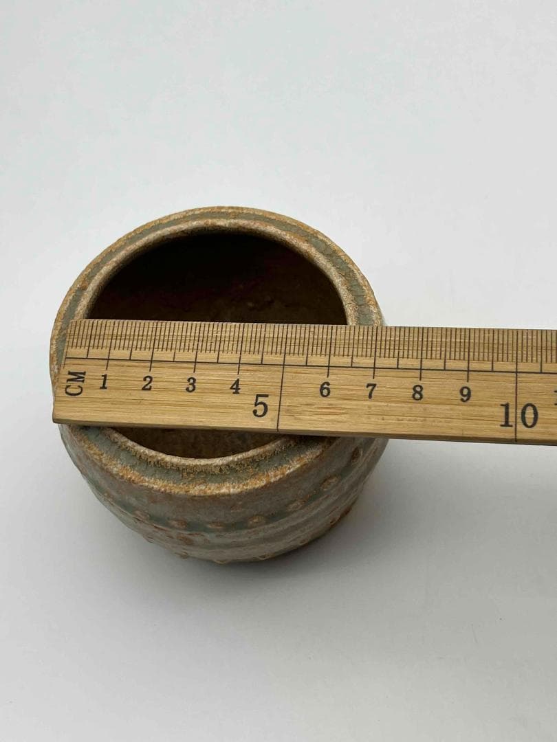 北宋時代 越窯 青磁鼓釘三足香炉 湖田窯琴炉 【旧家蔵出し】