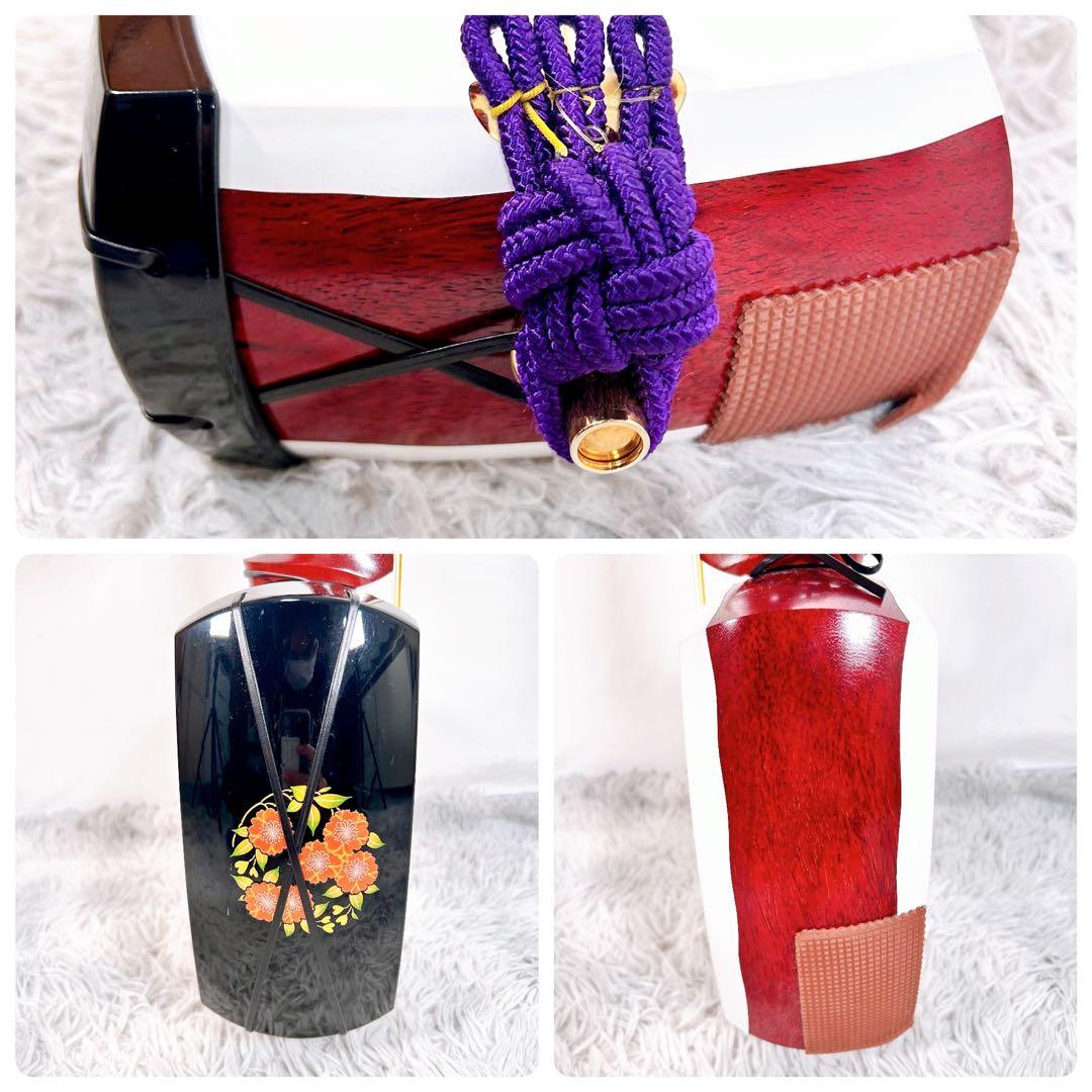 津軽三味線 高級花林 太棹 皮破れなし 天神欠けなし ケース付 東さわり