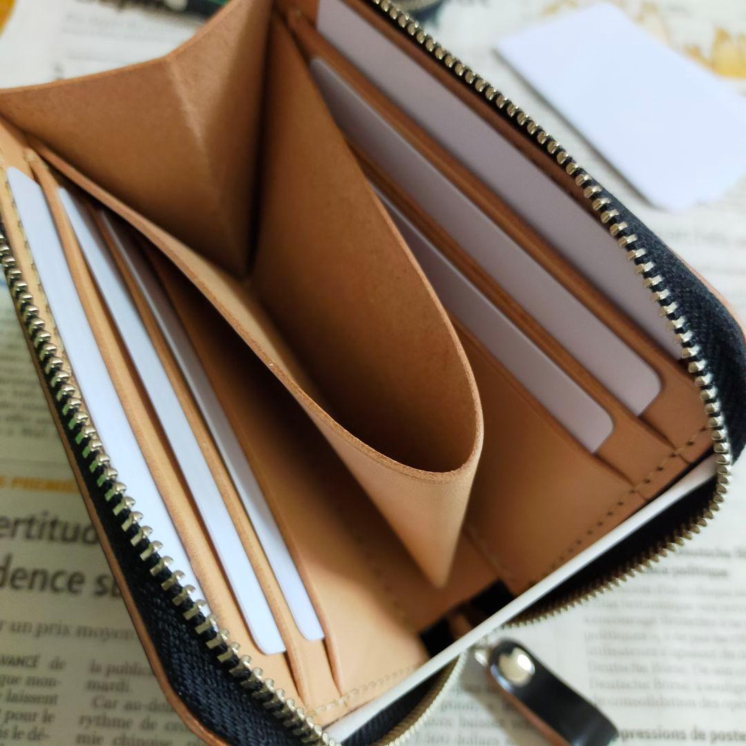 【ノリ】コードバン　L字ファスナーウォレット　コンパクト