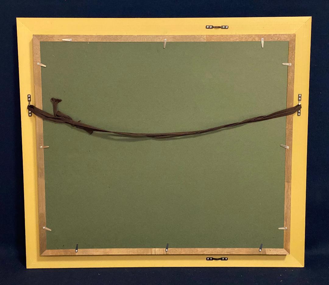 真作」北川欽造「三乱の流れ」風景画 絵画 油彩画 額装 サイン有り F10