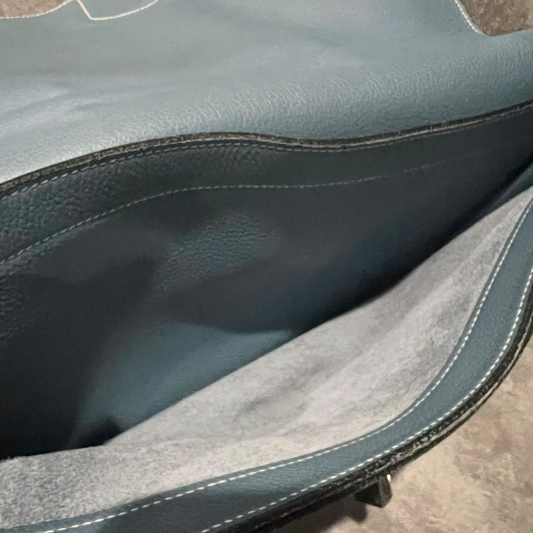 ⭐️エルメス⭐️ サックアデペッシュ ビジネスバッグ ブルー系 本革