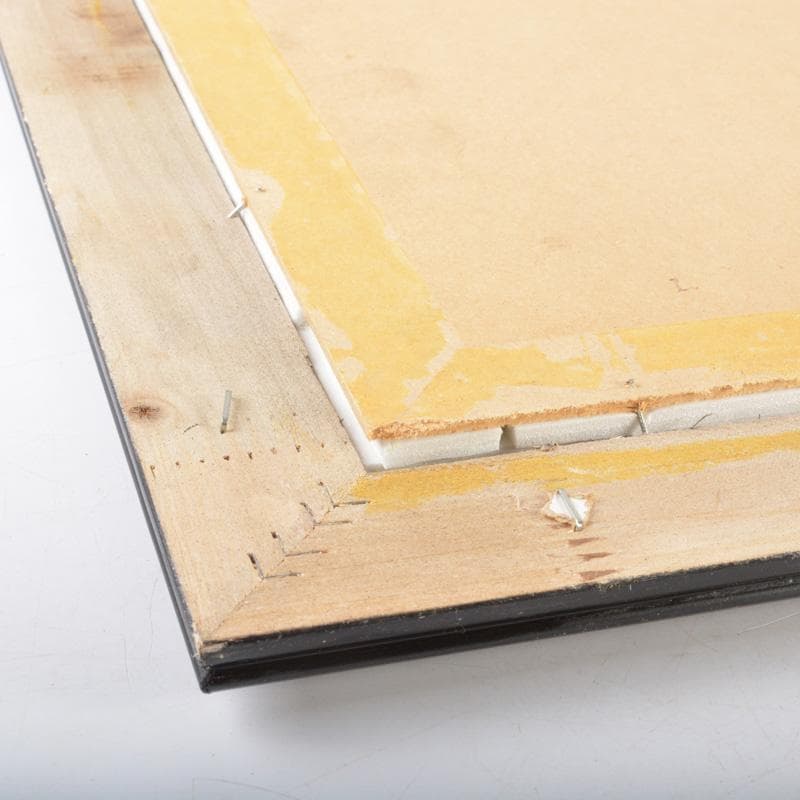 中国 唐木紫壇枠 景徳鎮 粉彩 蝶図 陶板 壁飾 V