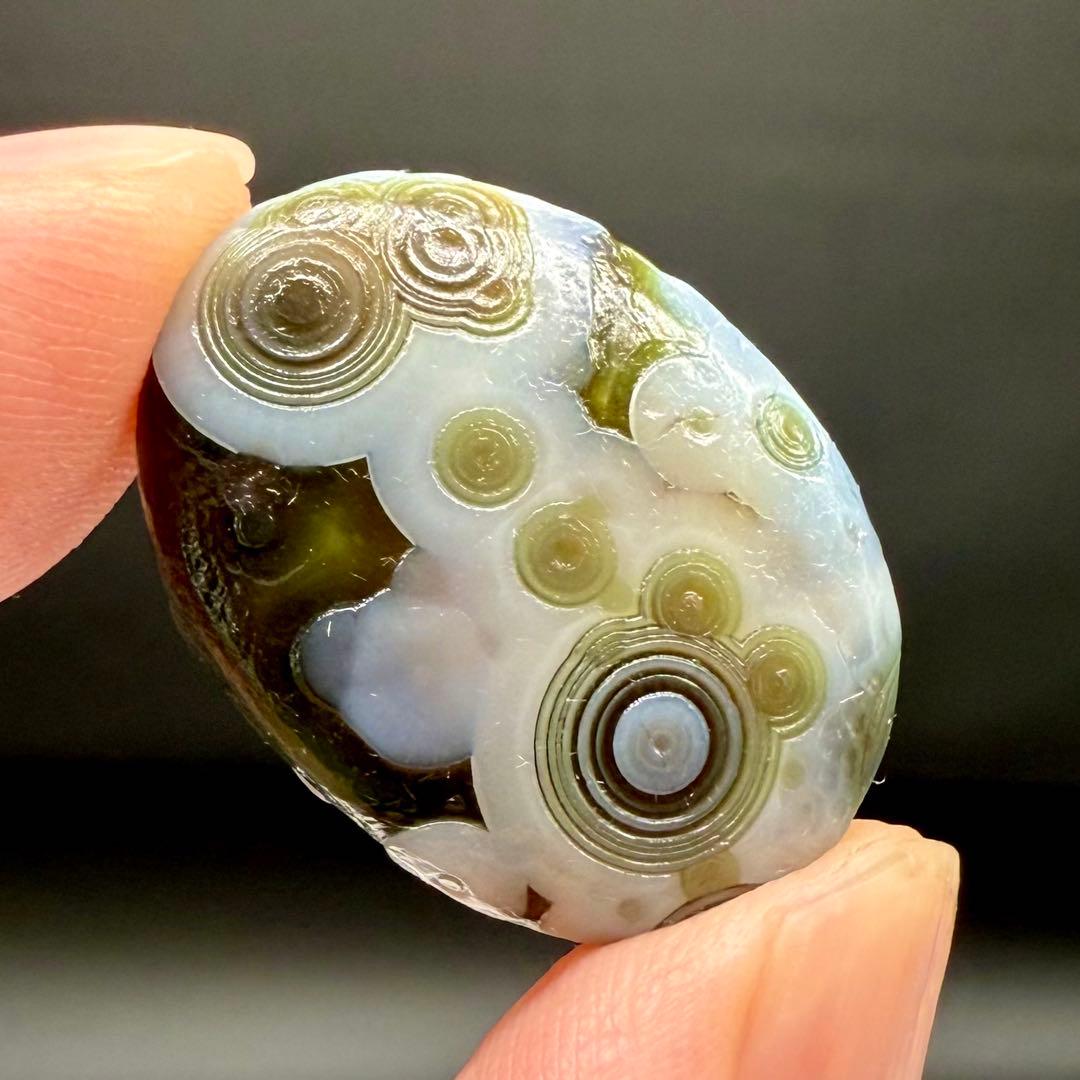 ゴビアゲート ゴビ瑪瑙 原石 桜色天眼 鉱物 天然石 46.9g 1513 ゴビ