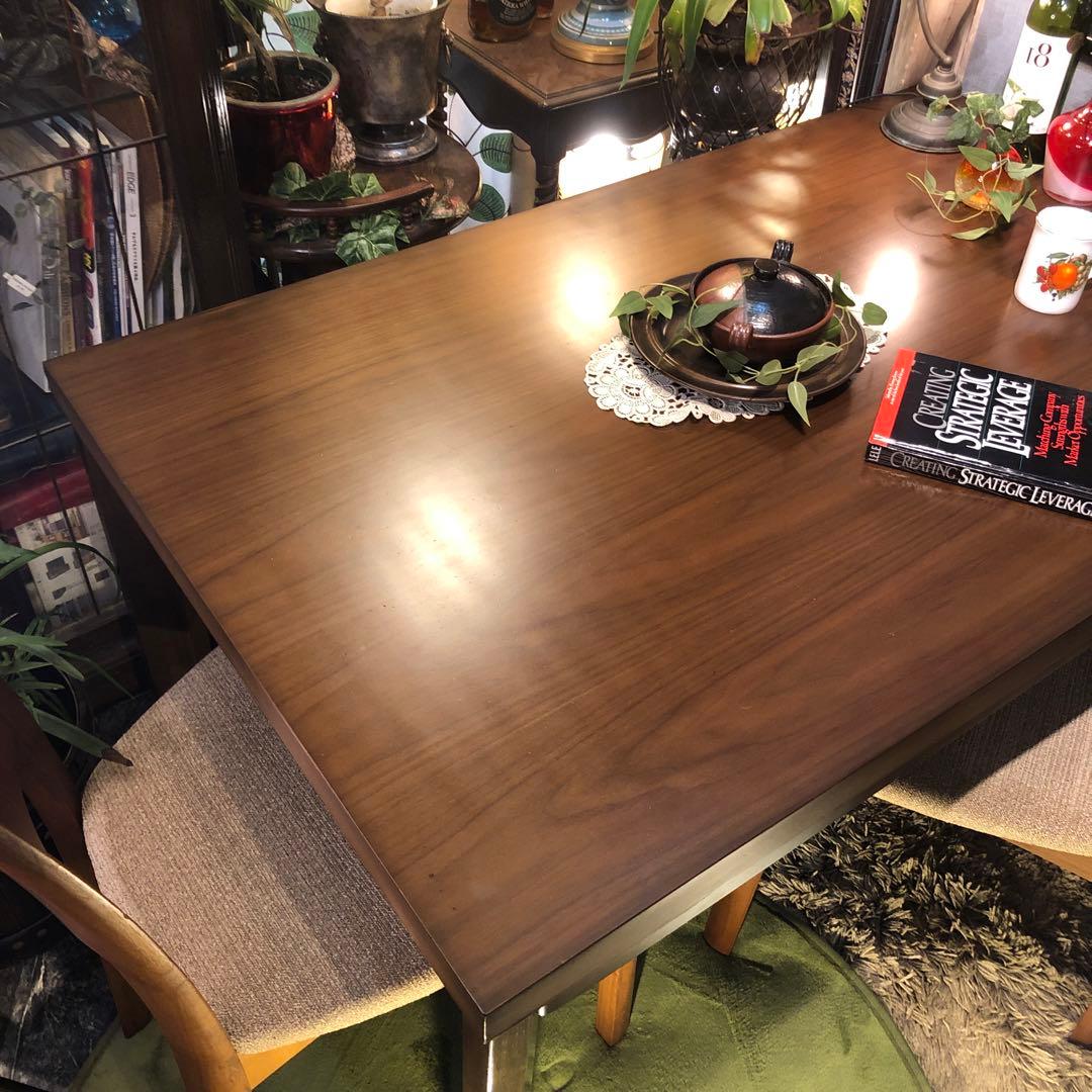 Sale ヴィンテージ ウォールナット　スクウェア　ダイニングテーブル