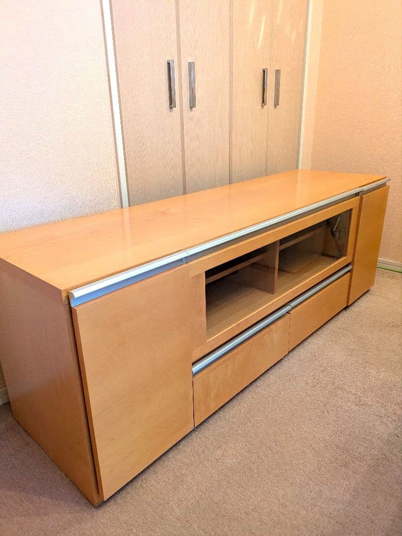 【送料込】160　テレビボード 　ローボード　テレビ台 　北欧　ナチュラル　収納 テレビ台 テレビボード ローボード 完成品 幅160cm 引き出し付き