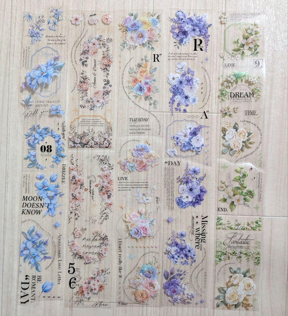 ☆海外マステ☆花 1ループ 30種 切り売り - メルカリ