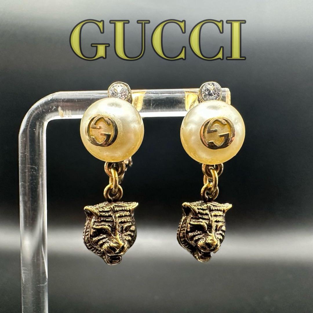 極美品✨ GUCCI グッチ イヤリング タイガーヘッド 1669 - メルカリ