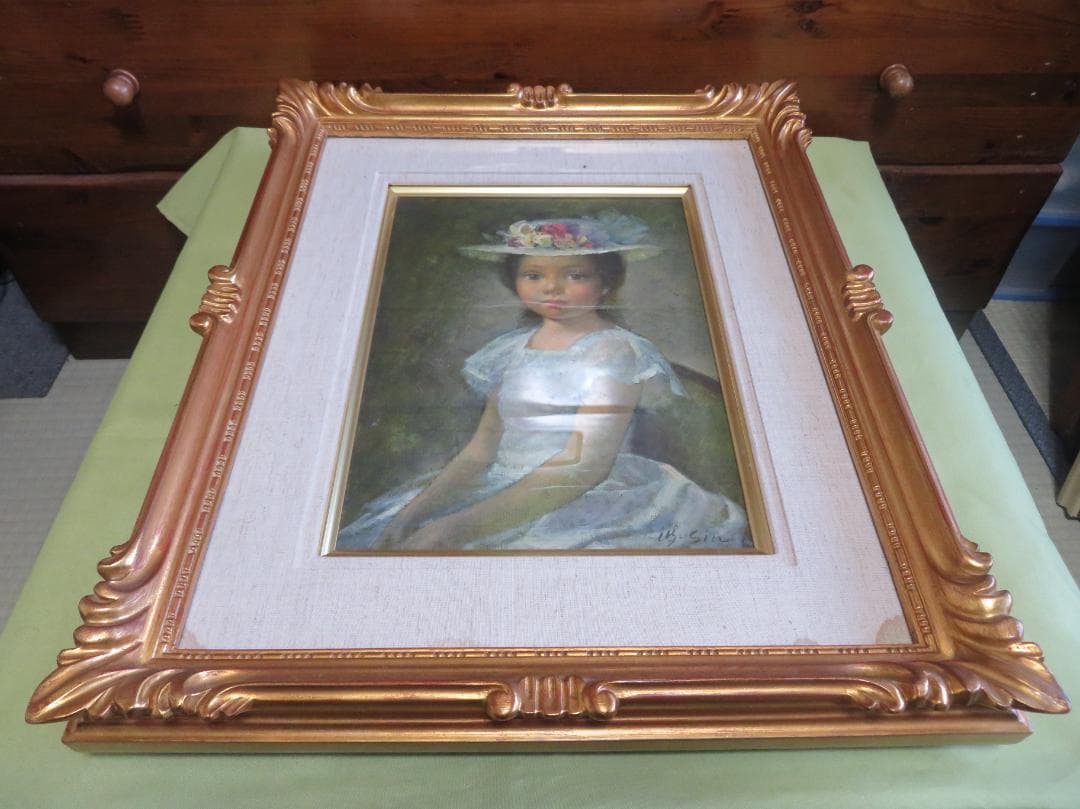 ◇進徹 「花帽子の少女」 油彩4号 真作保証◇ - メルカリ