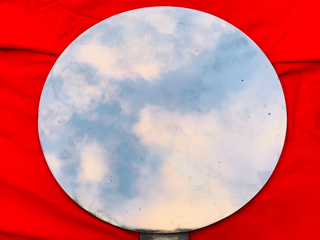 白銅 古鏡 天下一藤原 3枚SET 古手鏡 銅鏡 古和鏡 蔵出し 江戸時代 骨董