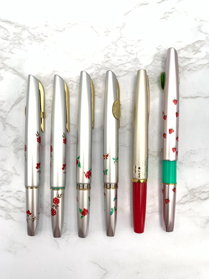 【６本まとめ】PILOT 万年筆　14K　昭和レトロ　ペン先無し　インクなし