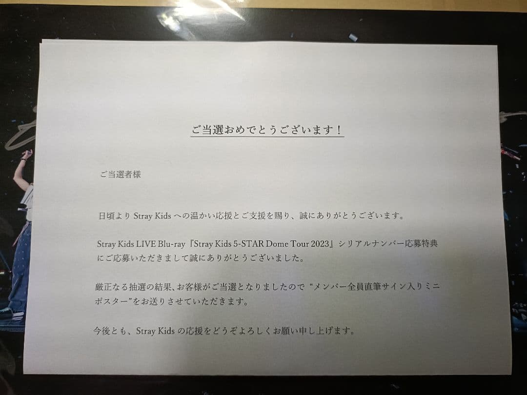 StrayKids 5-STAR Dome Tour メンバー全員 直筆サイン