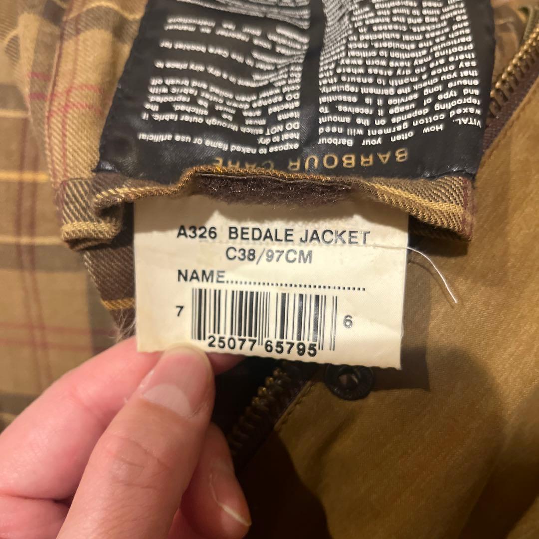 【英国製】Barbour ビデイル クラシック バーク 38