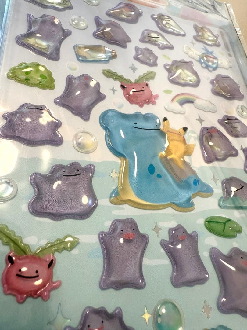 匿名配送韓国限定ポケモンメタモンボンボンドロップシールポップアップ