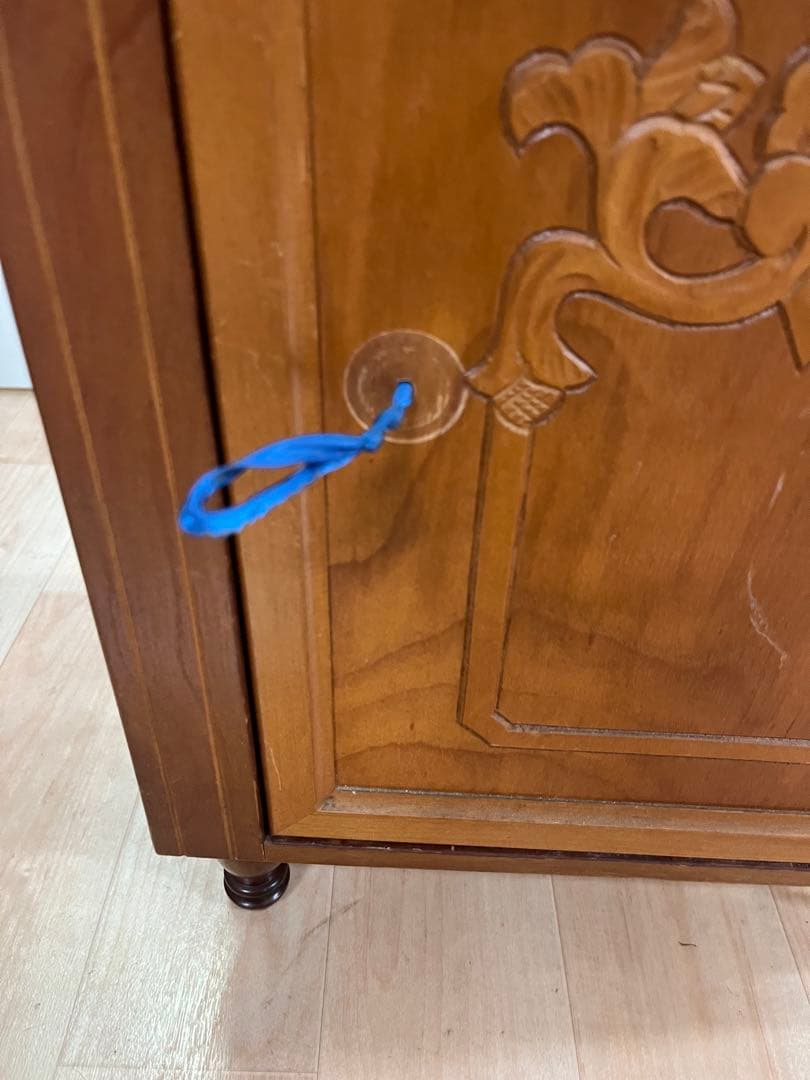 【昭和レトロ】 木製コンソールテーブル コールキャビネット 電話台 花台