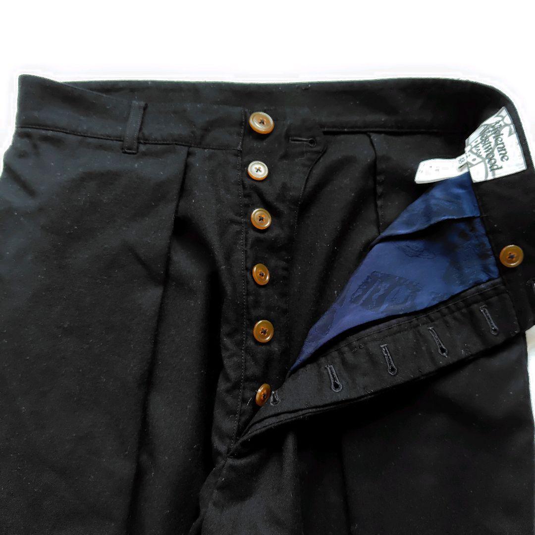 ヴィヴィアンウエストウッドマン 変形 リブ切り替えサルエルパンツ黒 L