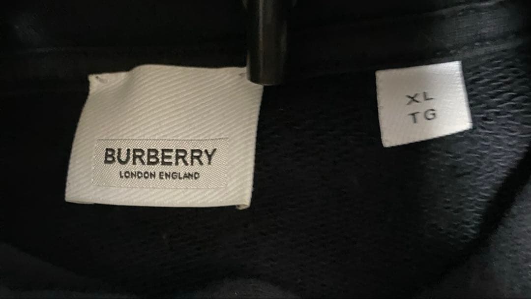 【希少XLサイズ】バーバリー ホースフェリー ビッグロゴ パーカー ブラック