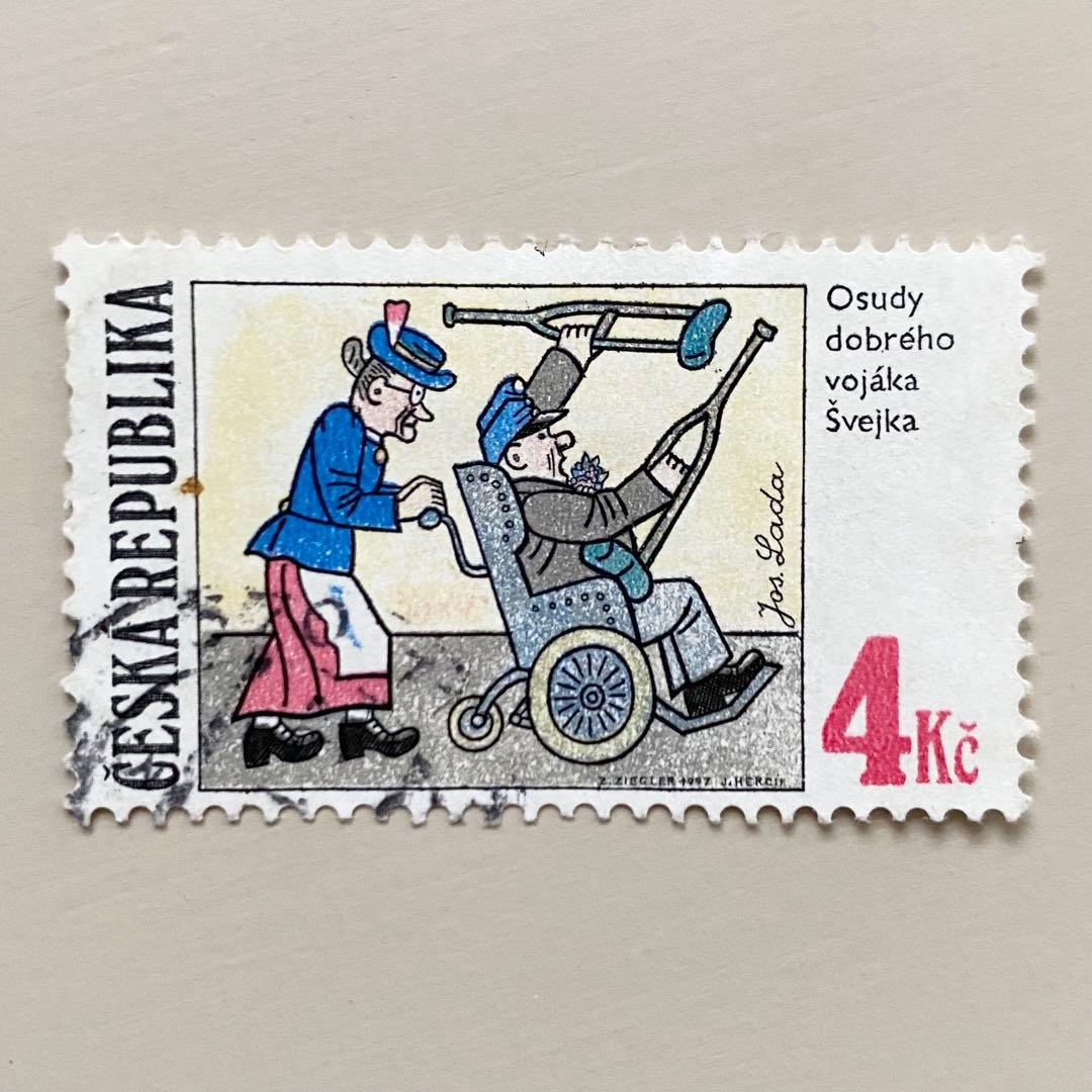 外国切手9枚（チェコ、チェコスロバキア：かわいいイラストの切手