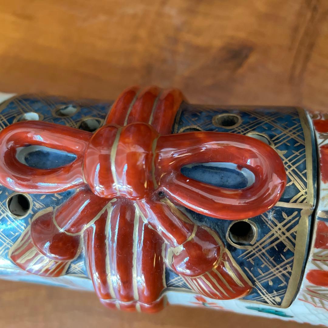 良い 【最終価格】香炉 巻物型香 骨董 アンティーク 色絵金彩 鳳凰