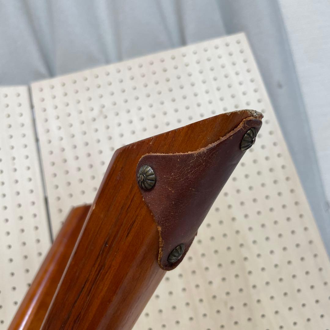 ハンティングチェア 4本足（希少） 折りたたみチェア 本革