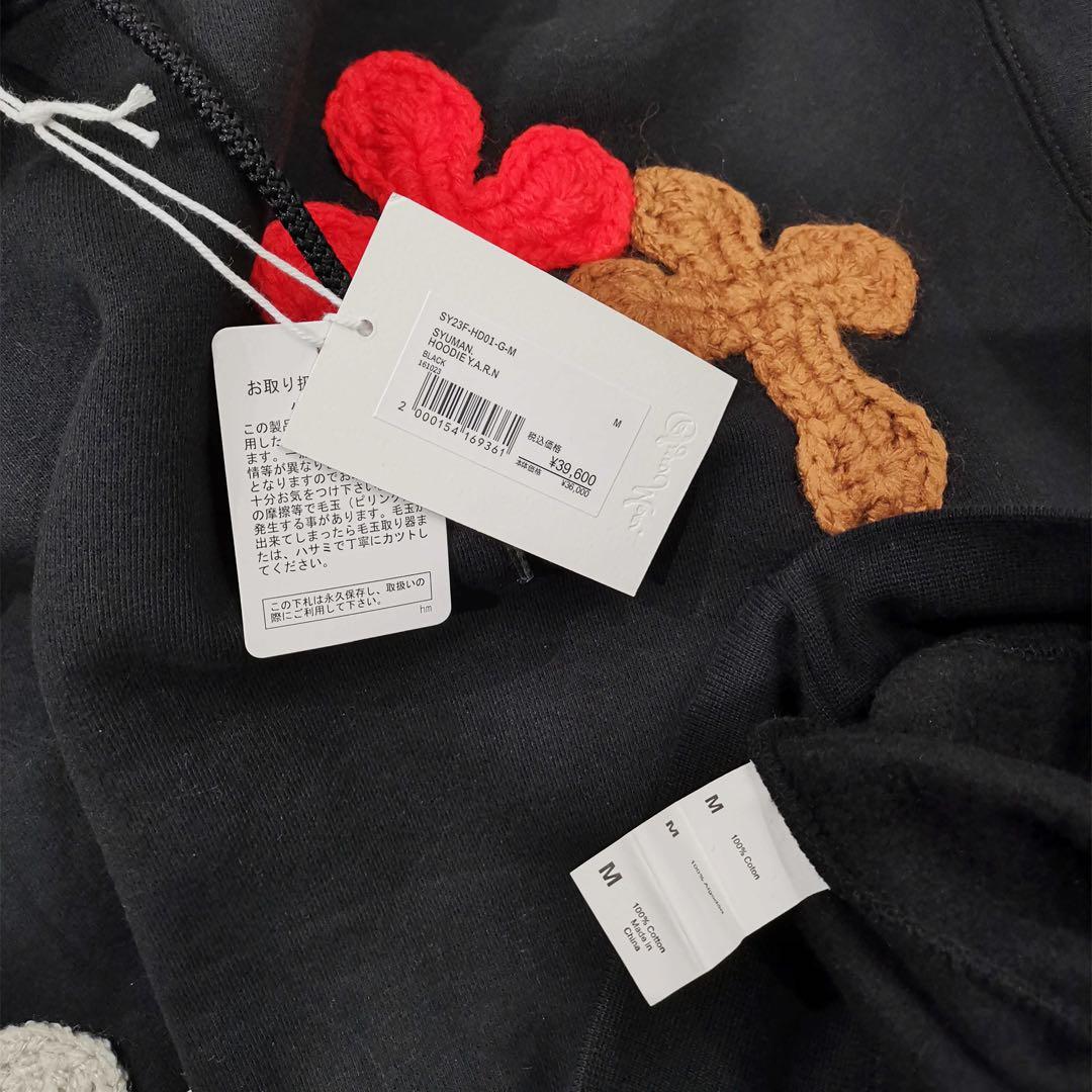 c プルオーバーフーディー 黒 M