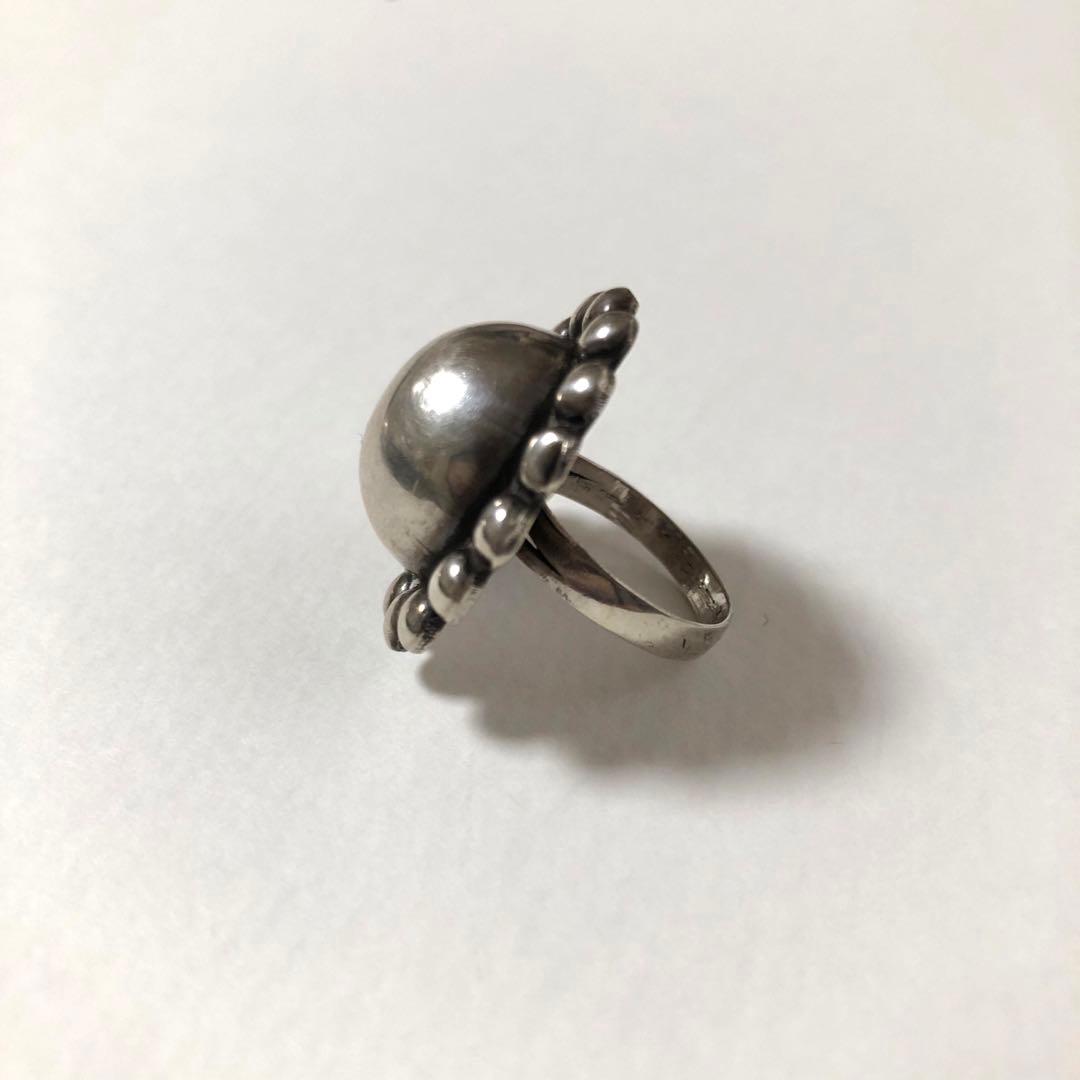 ヴィンテージ メキシコシルバー　フラワー　太陽　シルバー　リング　大ぶり