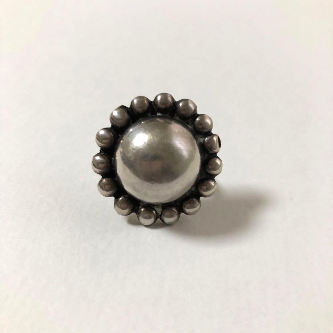 ヴィンテージ メキシコシルバー　フラワー　太陽　シルバー　リング　大ぶり