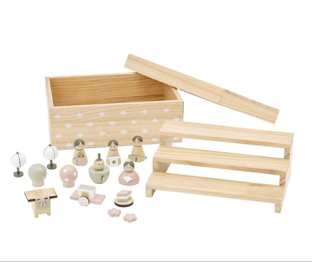 M*o様 サリュSalyu完売品★収納できる雛人形セット★ひなまつりひな人形スリ