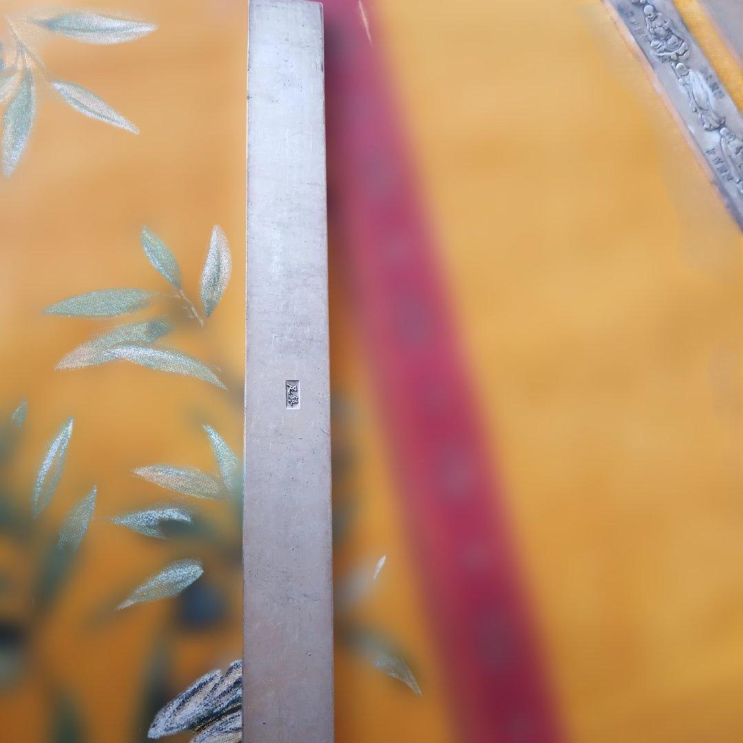 双龍戏珠、雲 彫刻 銀等金属製 文鎮