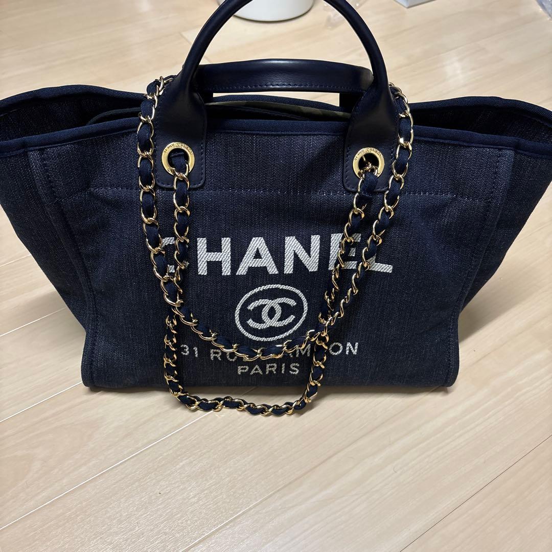CHANEL ショルダーバッグ ネイビー デニム
