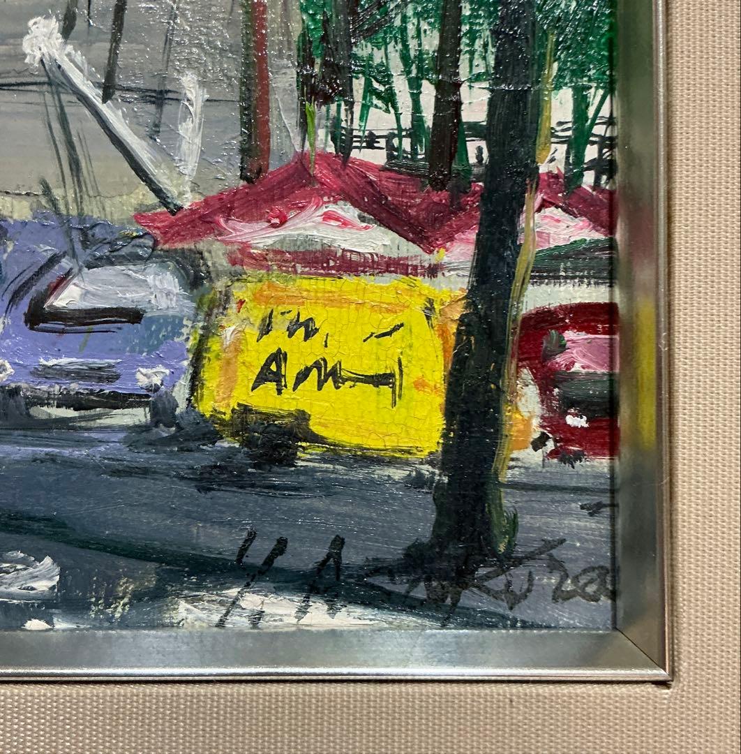 絵画・額縁・油絵・麻倉雄一郎・雨上がりのホールン・ボールドキャンバス(色紙)