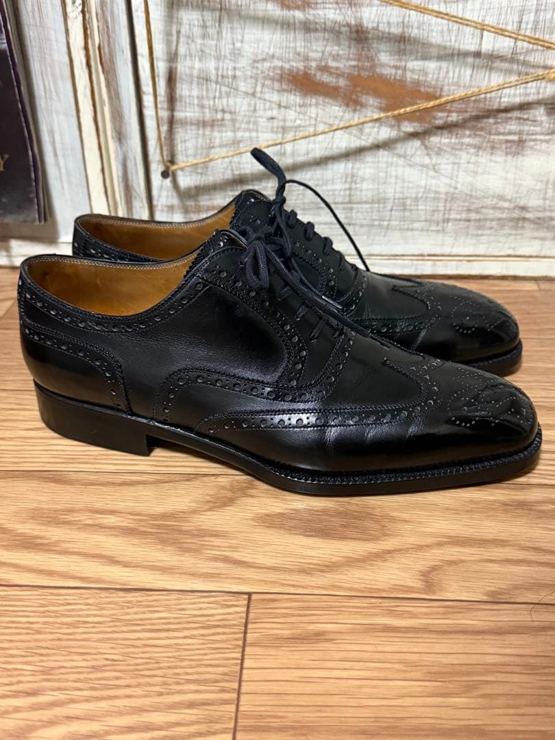 【希少美品】ステファノベーメル 39 フルブローグ 黒 外刻印 存命期　601