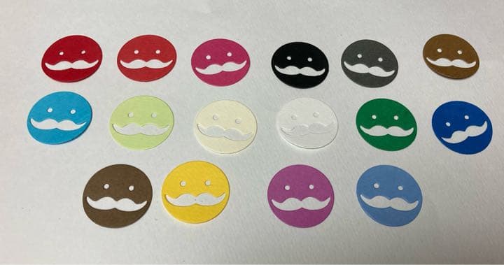 アルバム飾り クラフトパンチ 顔文字