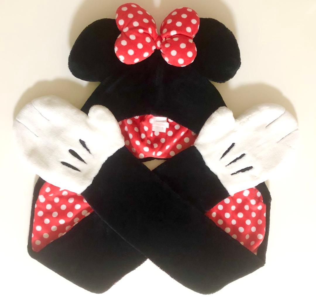 ディズニー ミニー ミニーマウス マフラー キャップ ファンキャップ