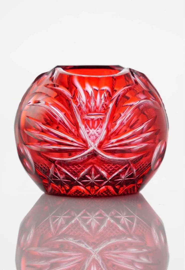 ※新品未使用品※島津薩摩切子　笑猫　金赤 3122-_-_-4.jpg?v=1708225684