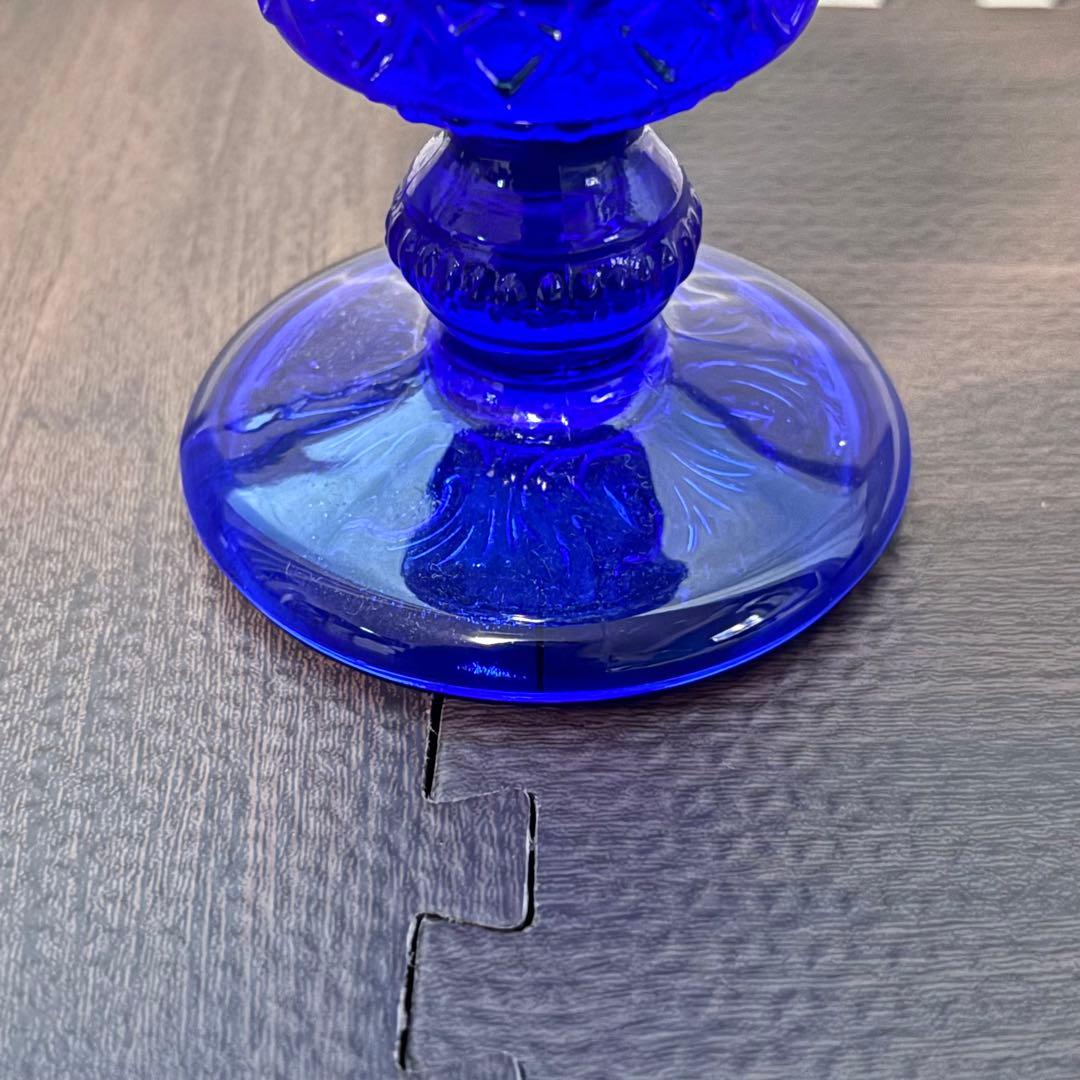 オールドバカラ アラベスク ワイングラス ブルークリスタル