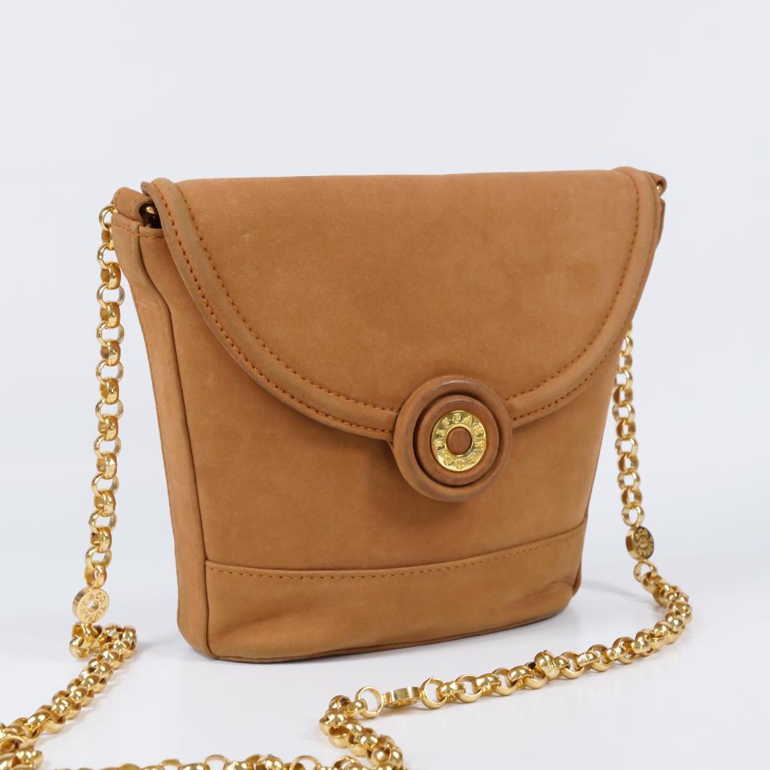 美品✨ティファニー チェーン ショルダーバッグ スエード サークルロゴ